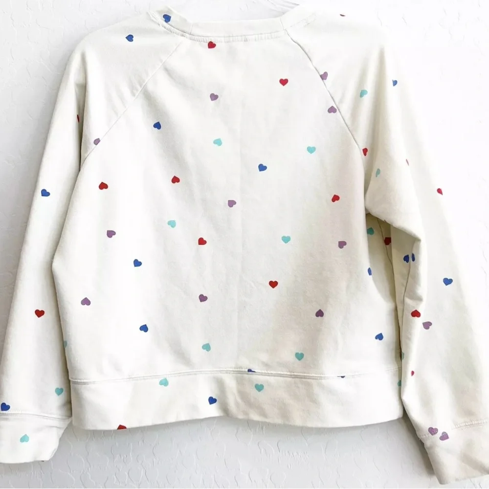 Wildfox pastel Heart print lightweight lounge sweatshirt small - Picture 5 of 5